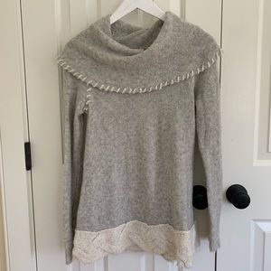 Gray fuzzy sweater